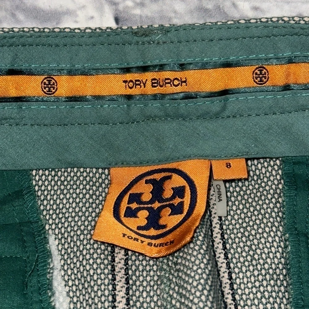 Tory Burch Emmett Striped Knit Business Casual Trouser Slack Classic Ankle Pants